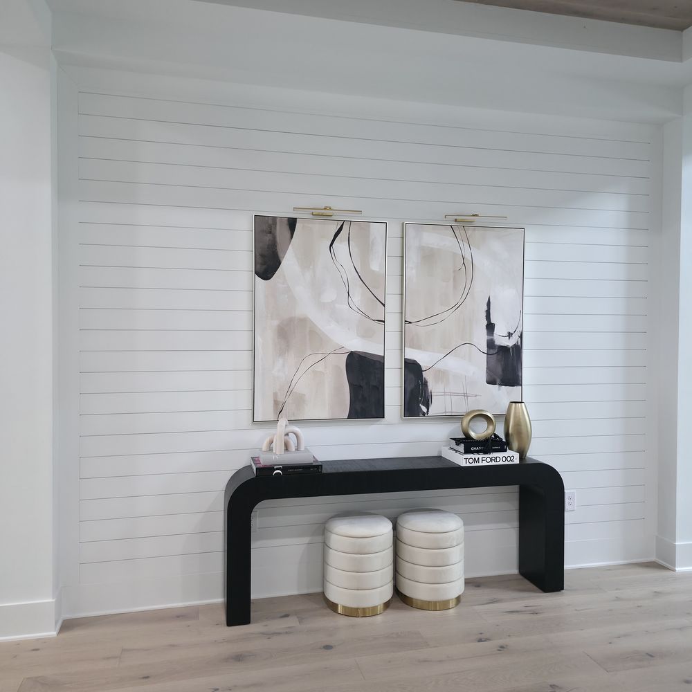 White shiplap accent wall by Renovari, painters serving Naples FL